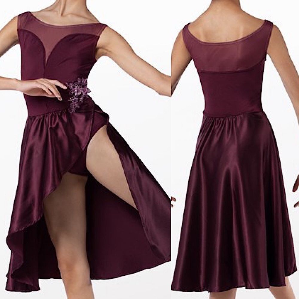 WEISSMAN Dance burgundy plum purple Costume dress Chasing Cars 13094 Adult SA